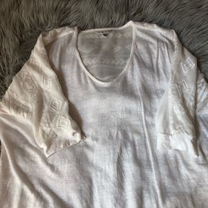 CAbi white 3/4 sleeve top